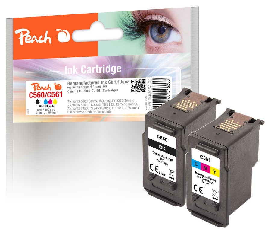 Peach Patrone Canon PG-560/­ CL-561 MultiPack remanufactured Peach Patrone Canon PG-560/­ CL-561 MultiPack remanufactured