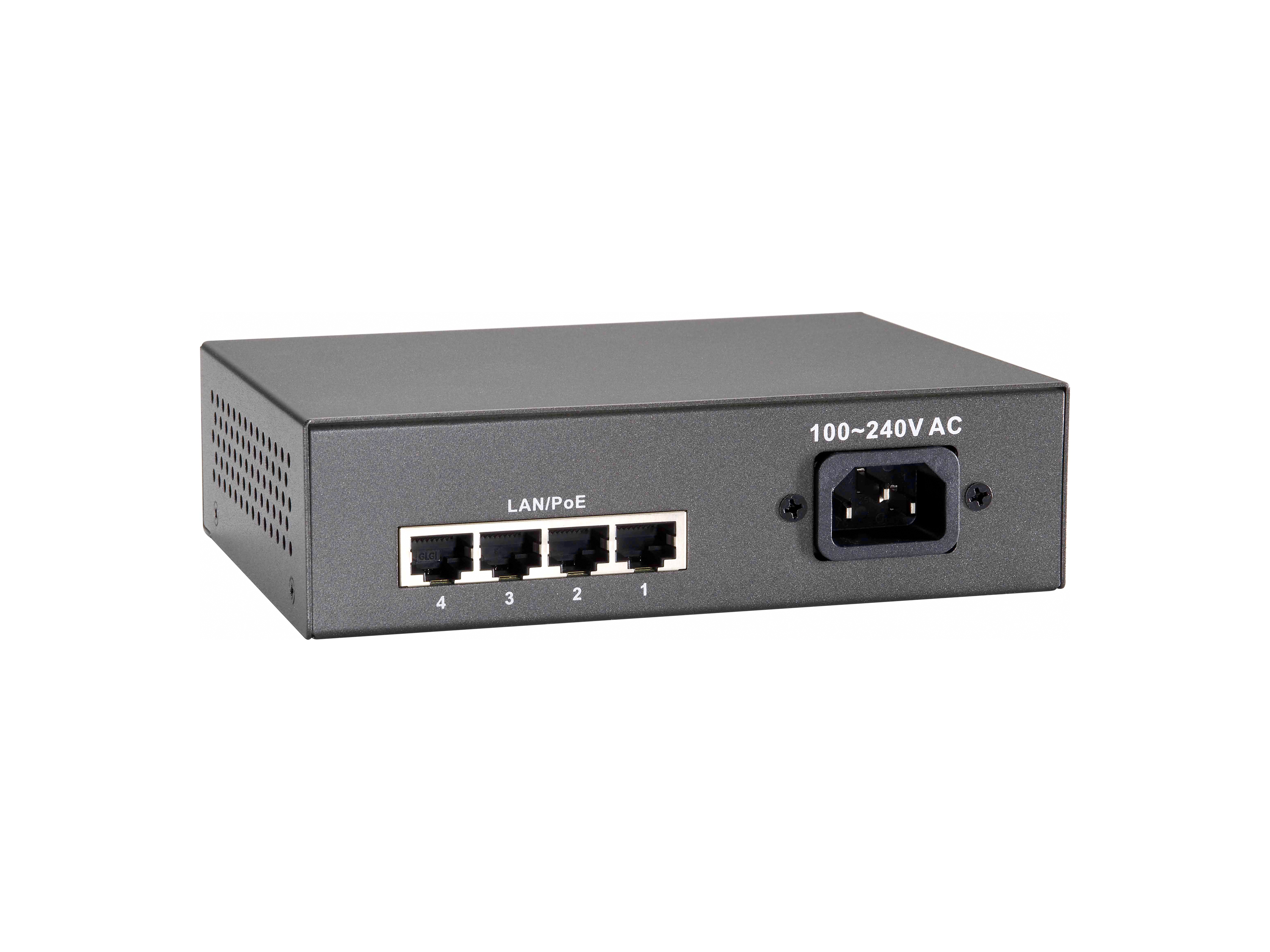 LevelOne PoE+Switch 4xFE PoE/&shy;1xFE 65W Metall