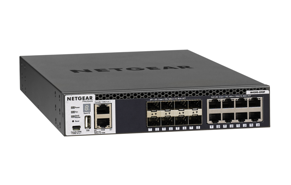 NETGEAR Switch M4300-8X8F XSM4316S-100NES (8x10G)