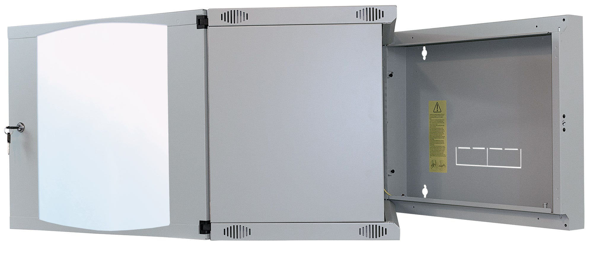INTELLINET Wandverteiler 12HE 540x600mm Schwenkrahmen grau