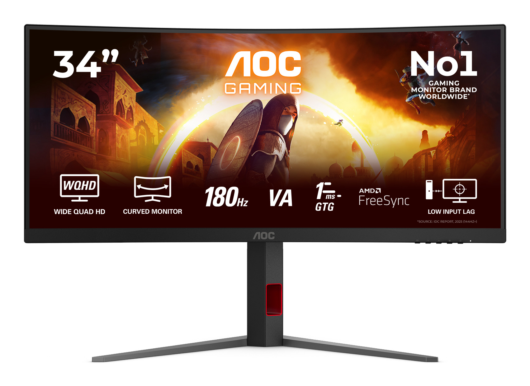AOC 86,4cm (34") CU34G4 21:09 HDMI+DP black/&shy;red