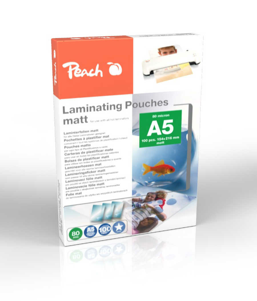 Peach Laminierfolien A5 (154x216mm), 80mic, matt