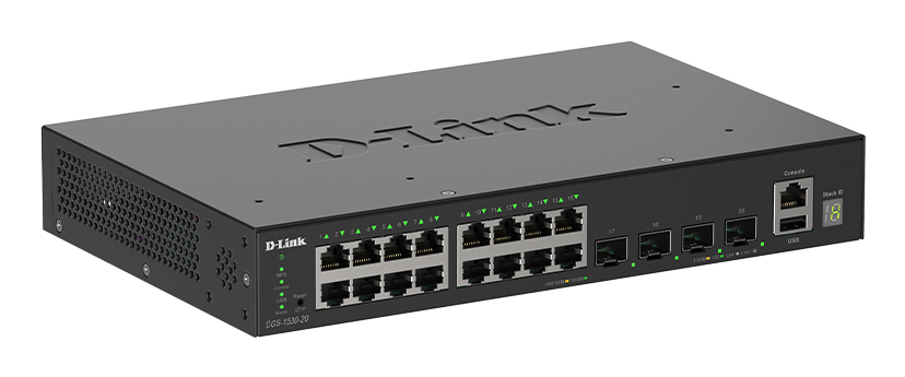 Switch 280mm D-Link DGS-1530-20 4*SFP+/16*GE retail Switche