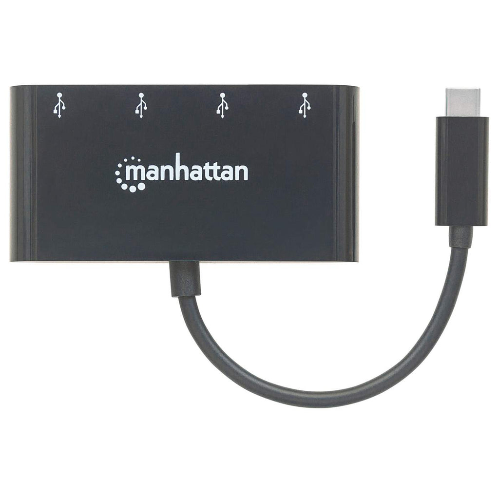 MANHATTAN USB 3.1 Gen1 TypC-Hub 4 USB A-Ports Strom über USB Adapter