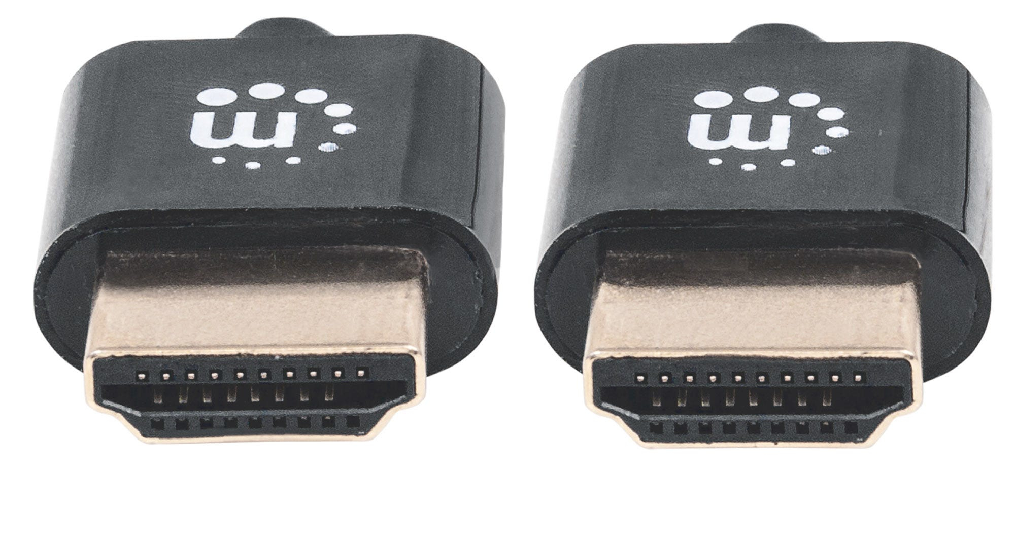 MANHATTAN HDMI-Kabel ultradünn mit Ethernet 1 m. schwarz