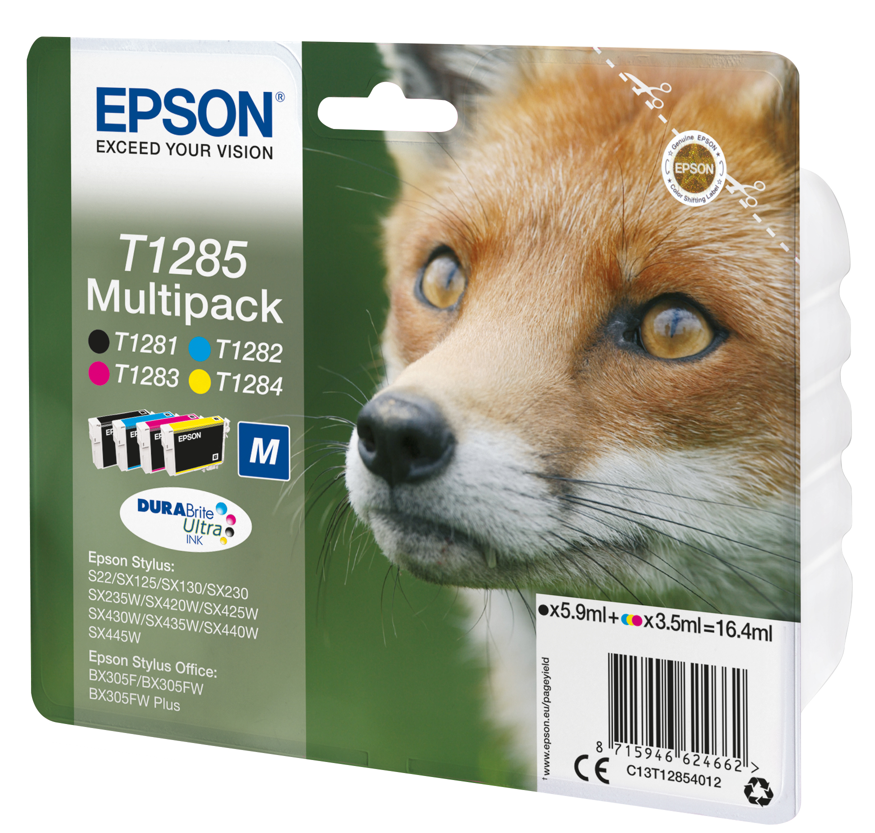 Patrone Epson T1285 4er-Pack black + color T1285 Patronen Epson