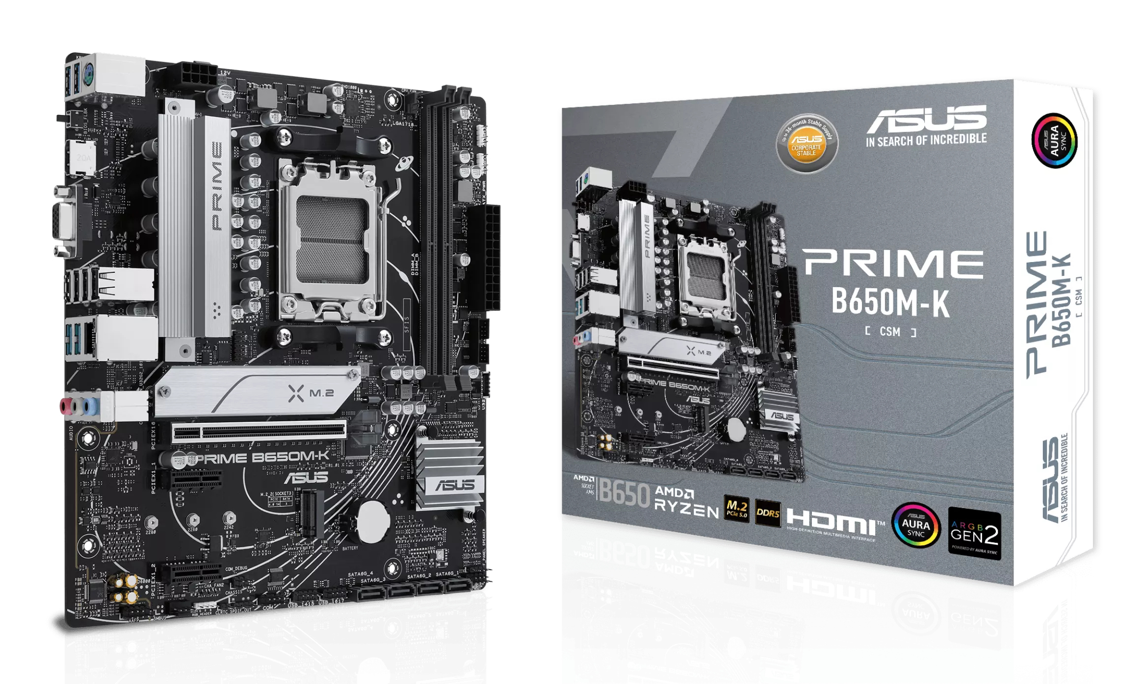 ASUS PRIME B650M-K (AMD,AM5,DDR5,mATX)