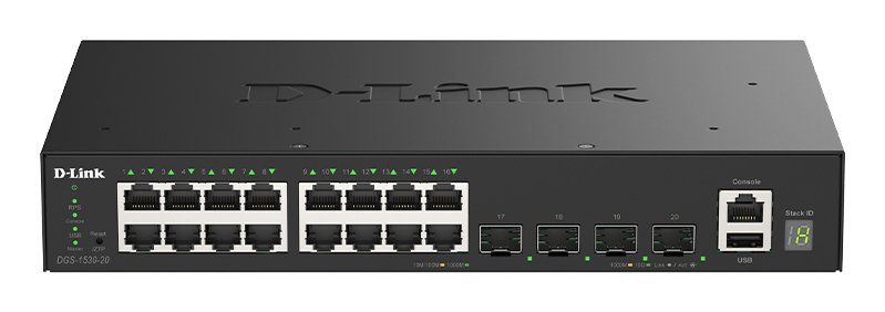 Switch 280mm D-Link DGS-1530-20 4*SFP+/16*GE retail