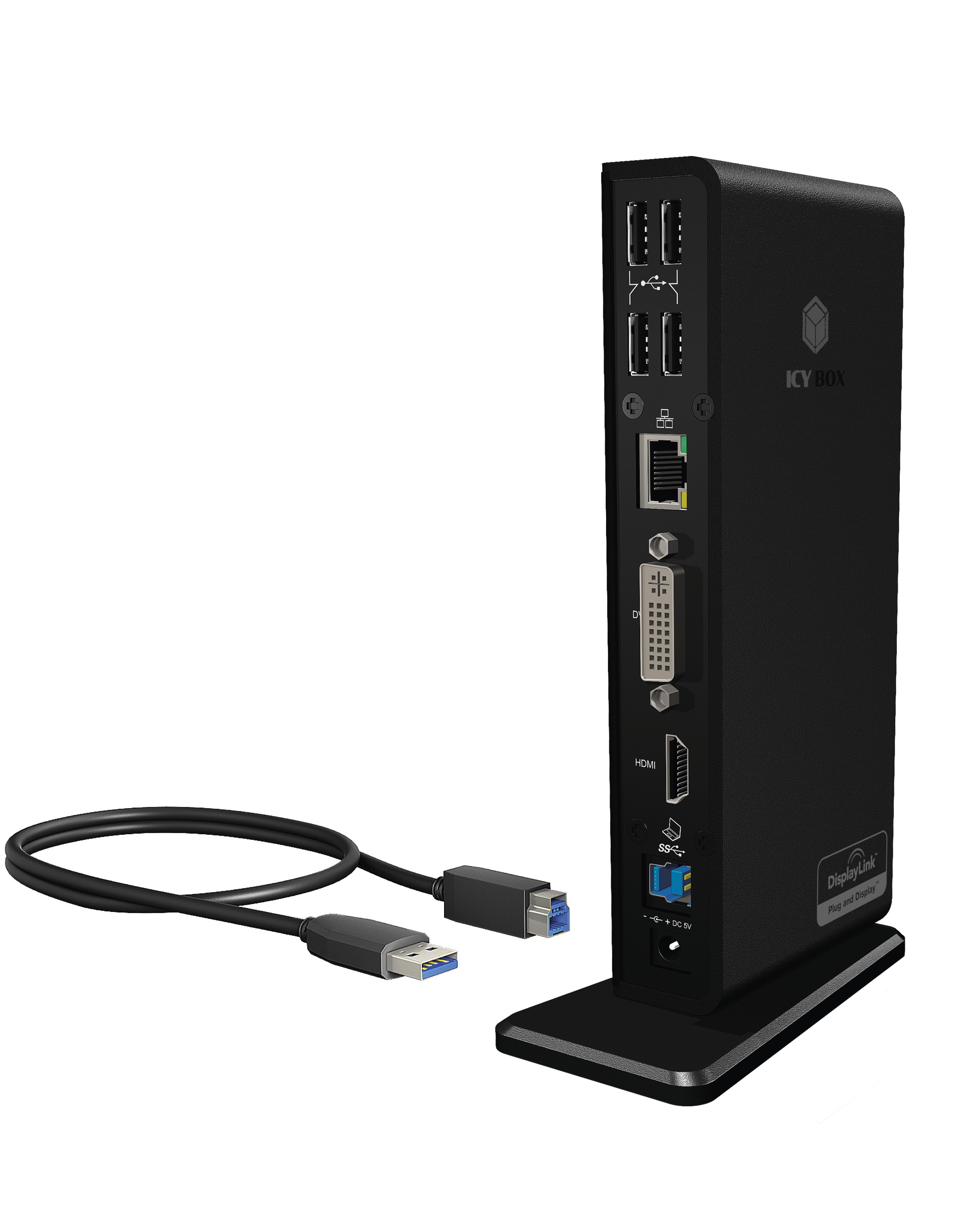 Dockingstation IcyBox USB 3.0 -> USB3.0/HDMI/DVI/LAN/3.5 retail