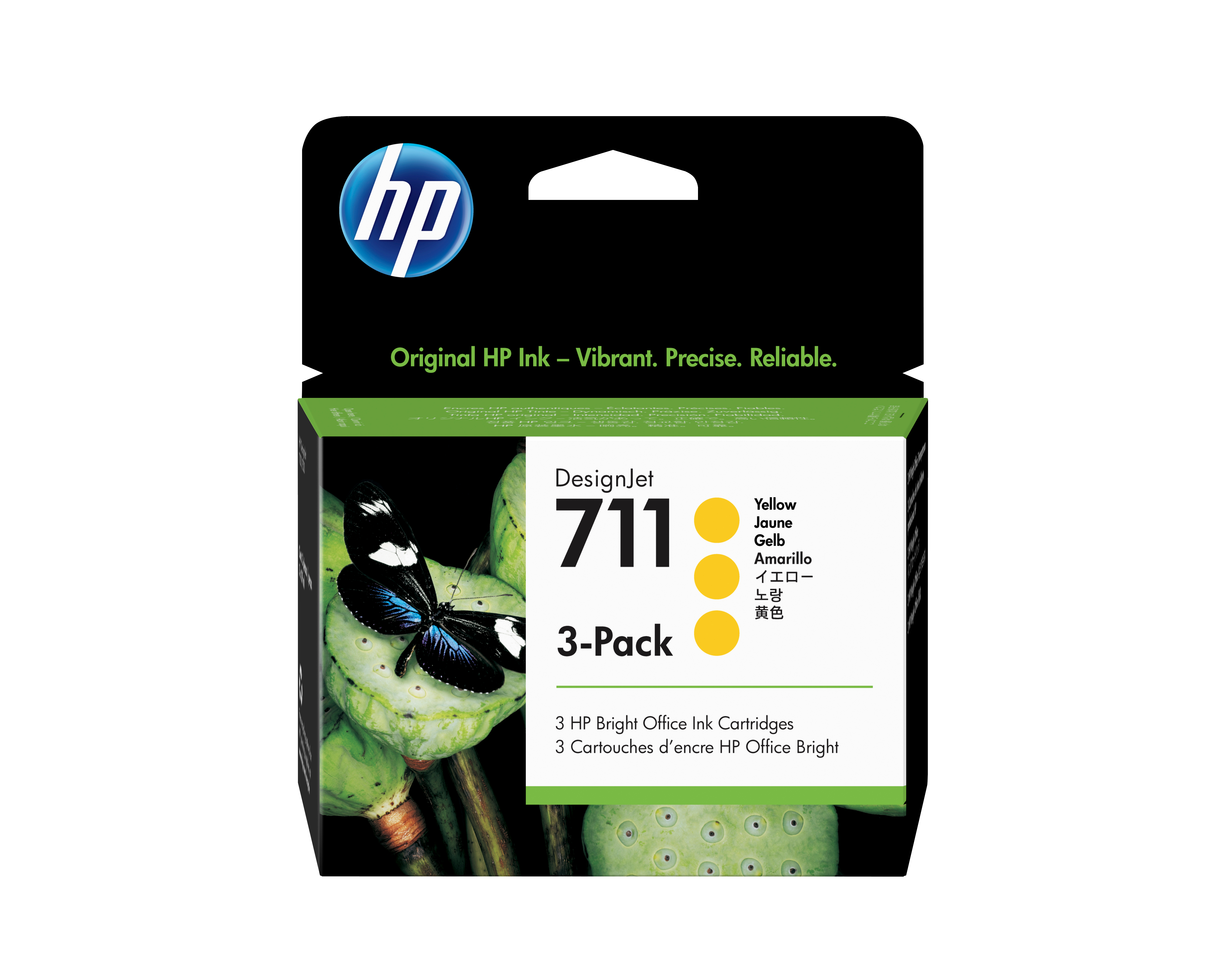 HP 711 3x Gelb Tintenpatrone