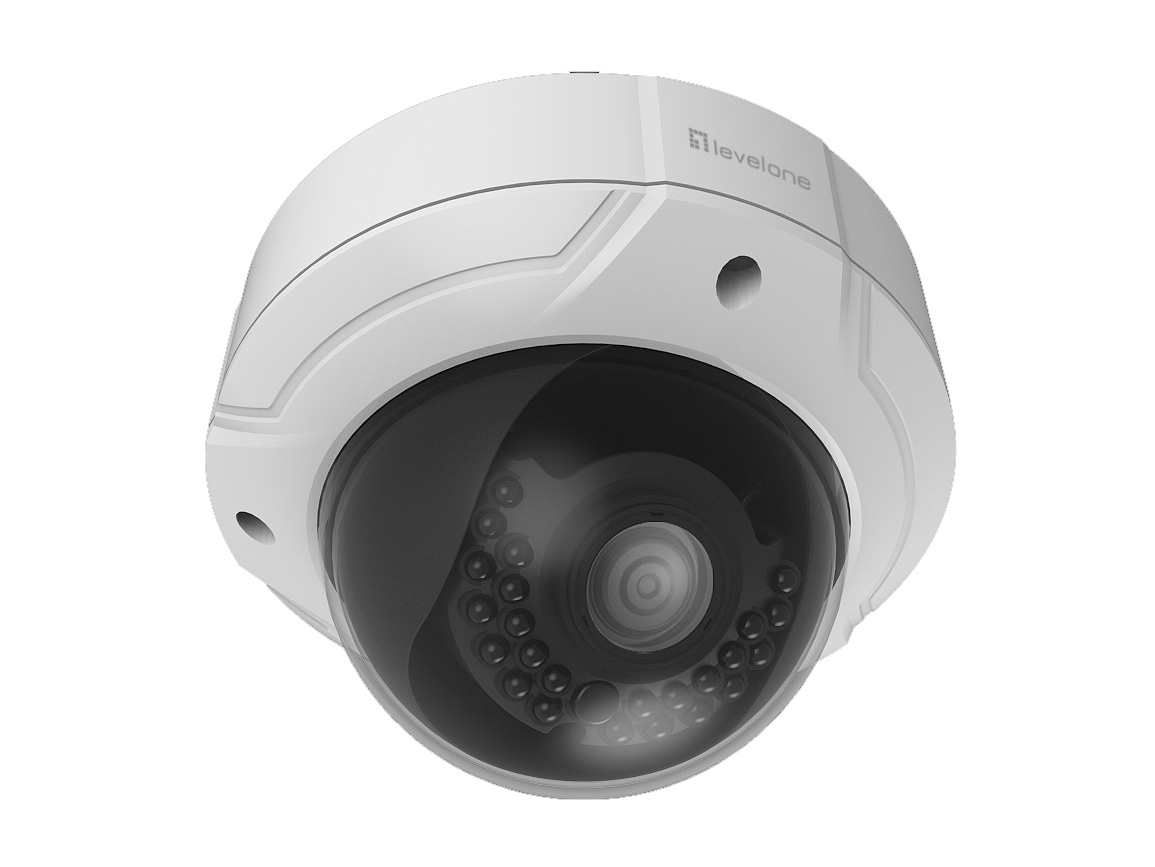 LevelOne IPCam       Dome Fix Out 4MP/&shy;H.264/&shy;IR/&shy;  5W/&shy;PoE/&shy;IP66