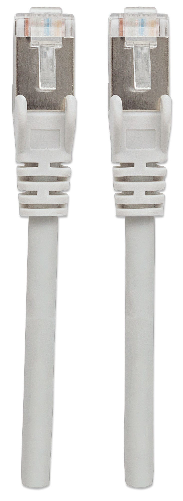 INTELLINET Patchkabel Cat6A CU S/FTP LSZH 1.00m grau