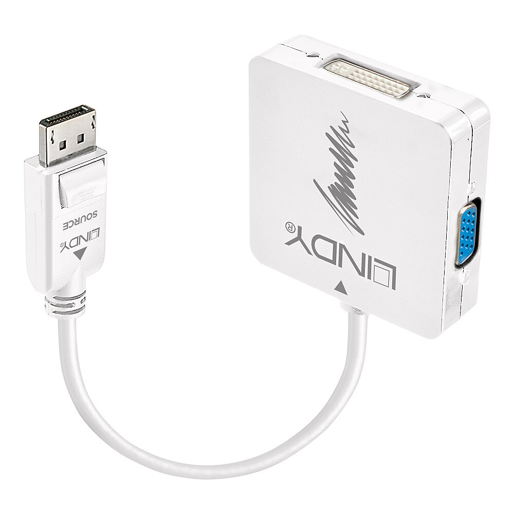 LINDY DisplayPort an HDMI 4K30/&shy;DVI/&shy;VGA Adapter