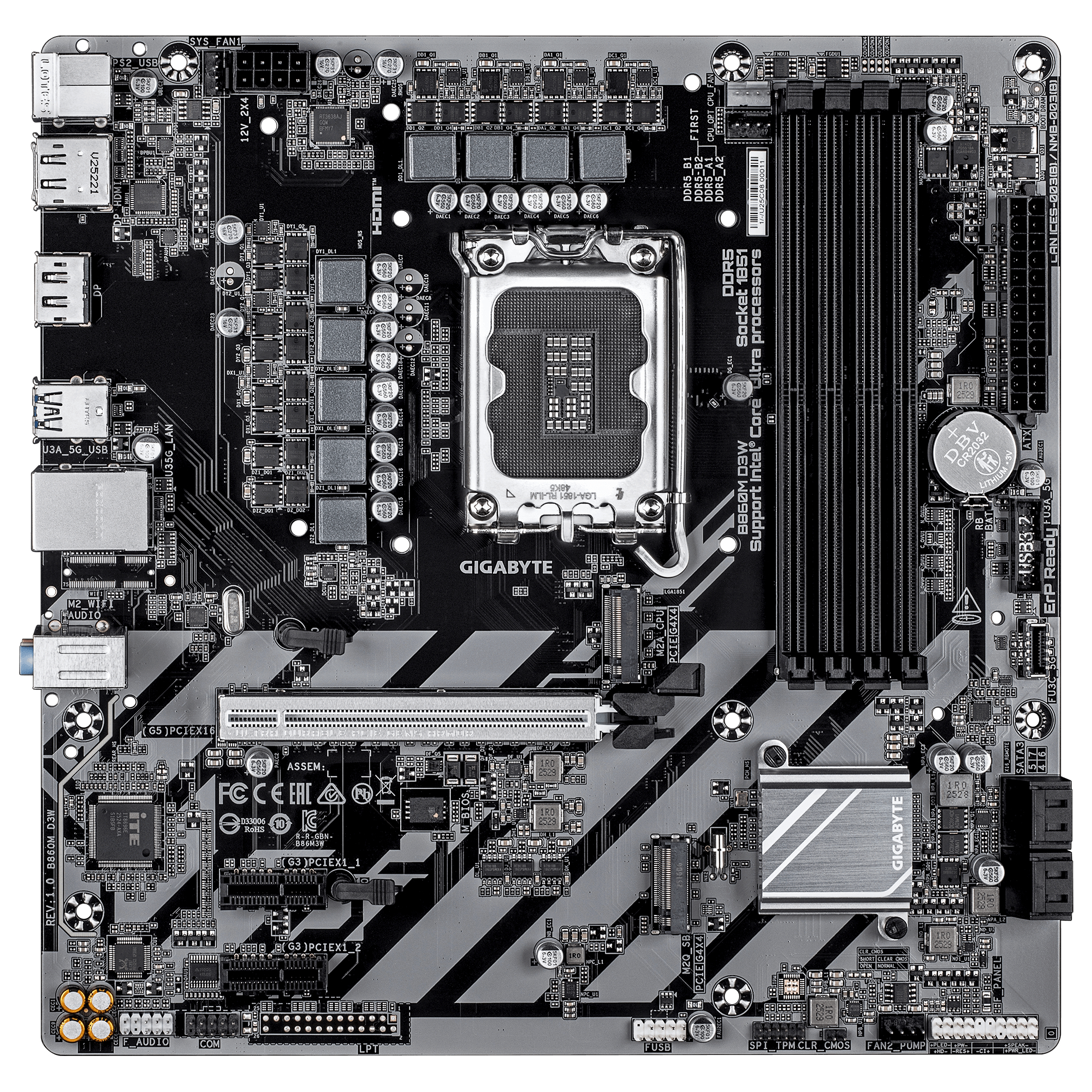 Gigabyte B860M D3W (B860,S1851,mATX,DDR5