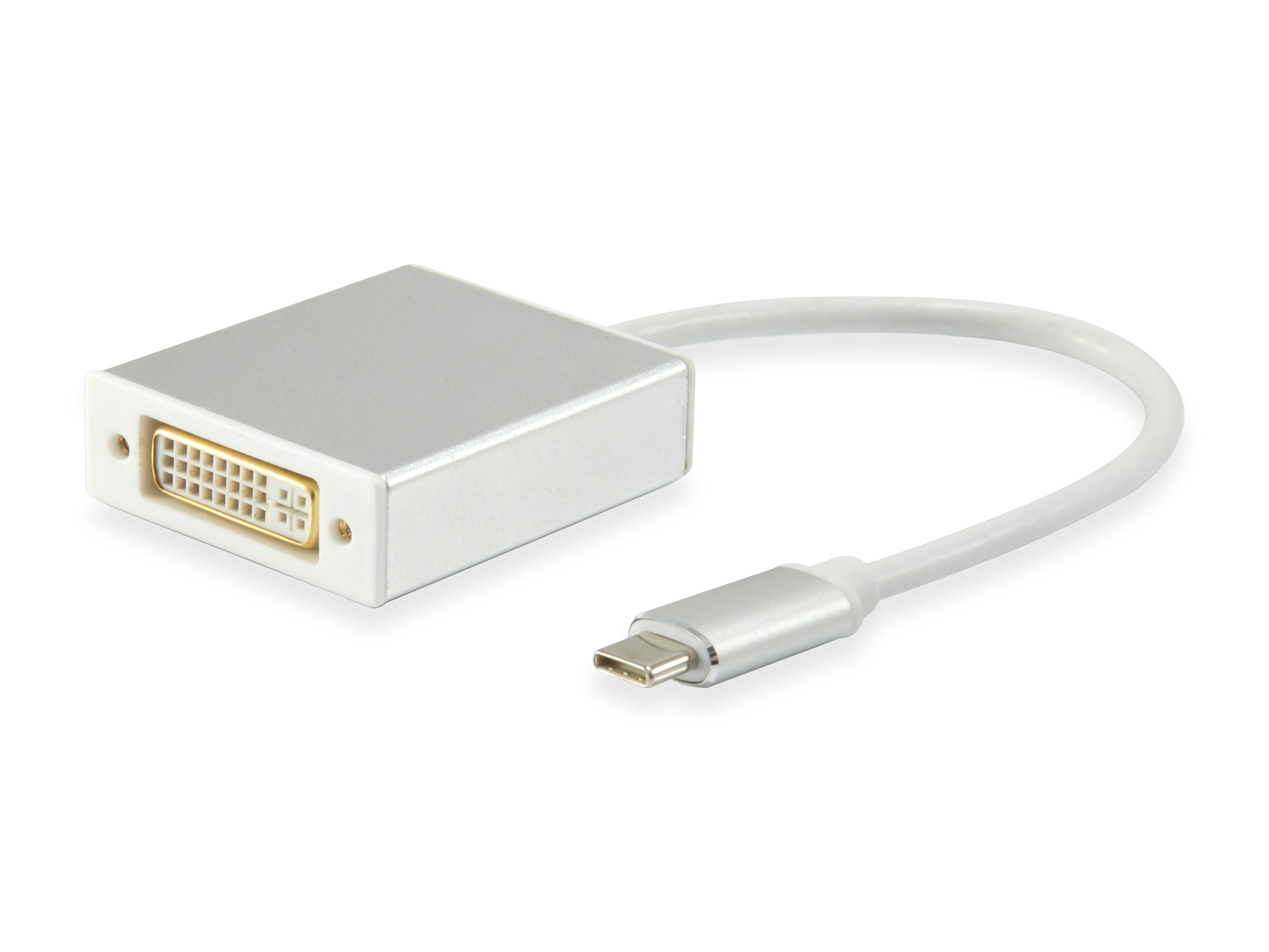 Equip Adapter USB-C->DVI-I(24+5) St/&shy;Bu 2K/&shy; 60Hz 0.15m PVC