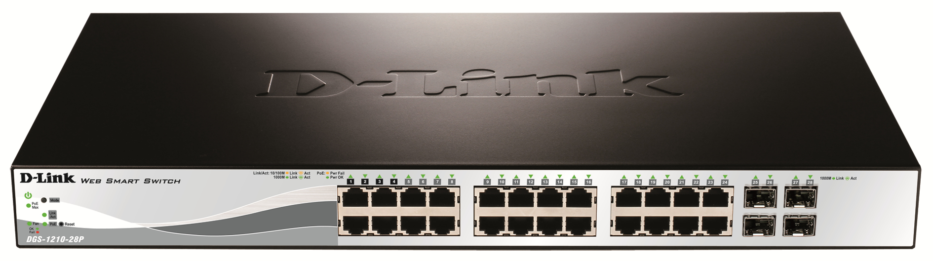 Switch 444mm D-Link DGS-1210-28P 4*Combo/24*GE PoE retail