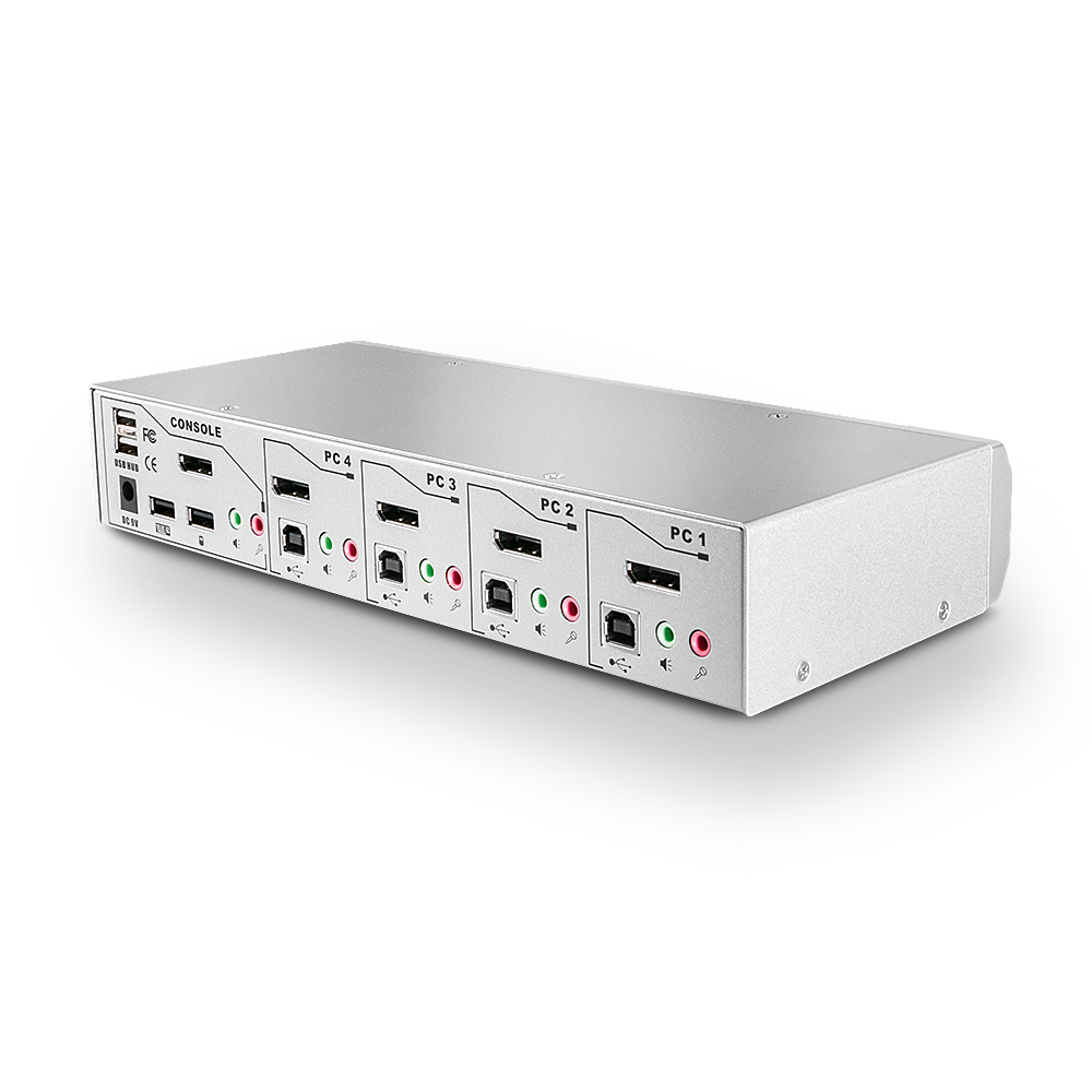 Lindy 39305 Tastatur/Video/Maus (KVM)-Switch Silber