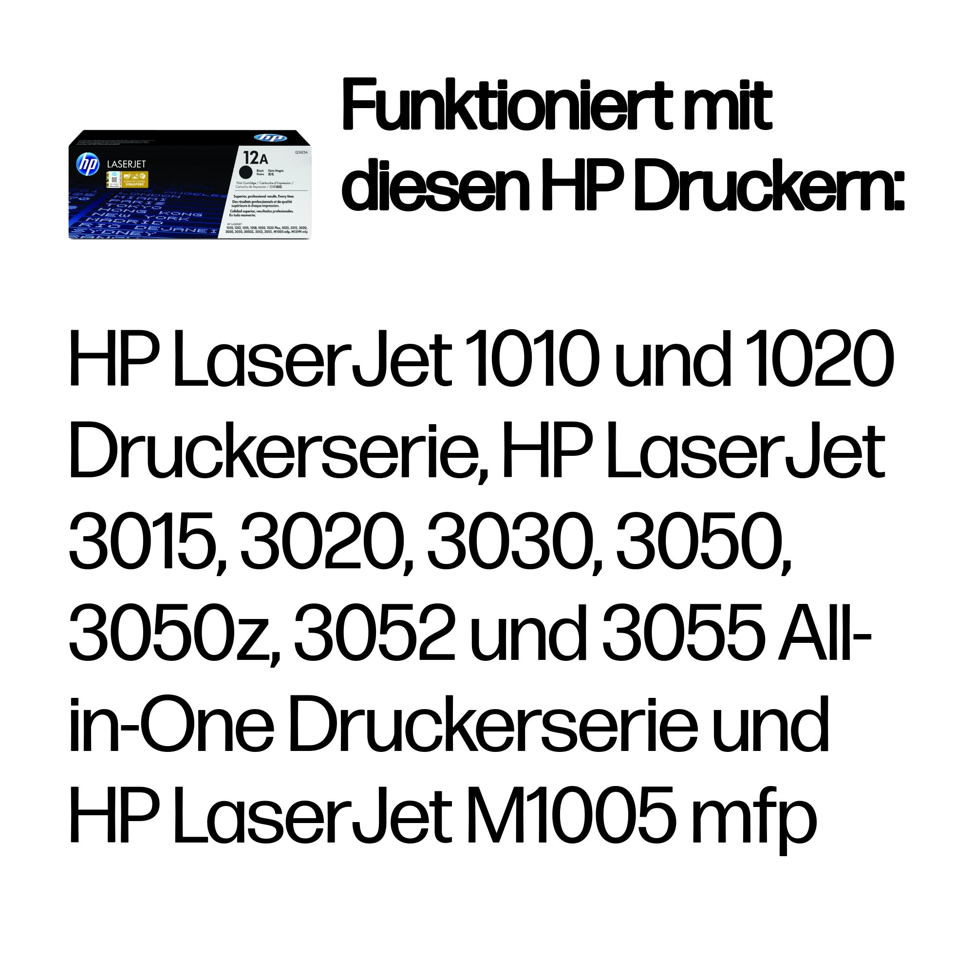 HP 12A Schwarz LaserJet Tonerpatrone