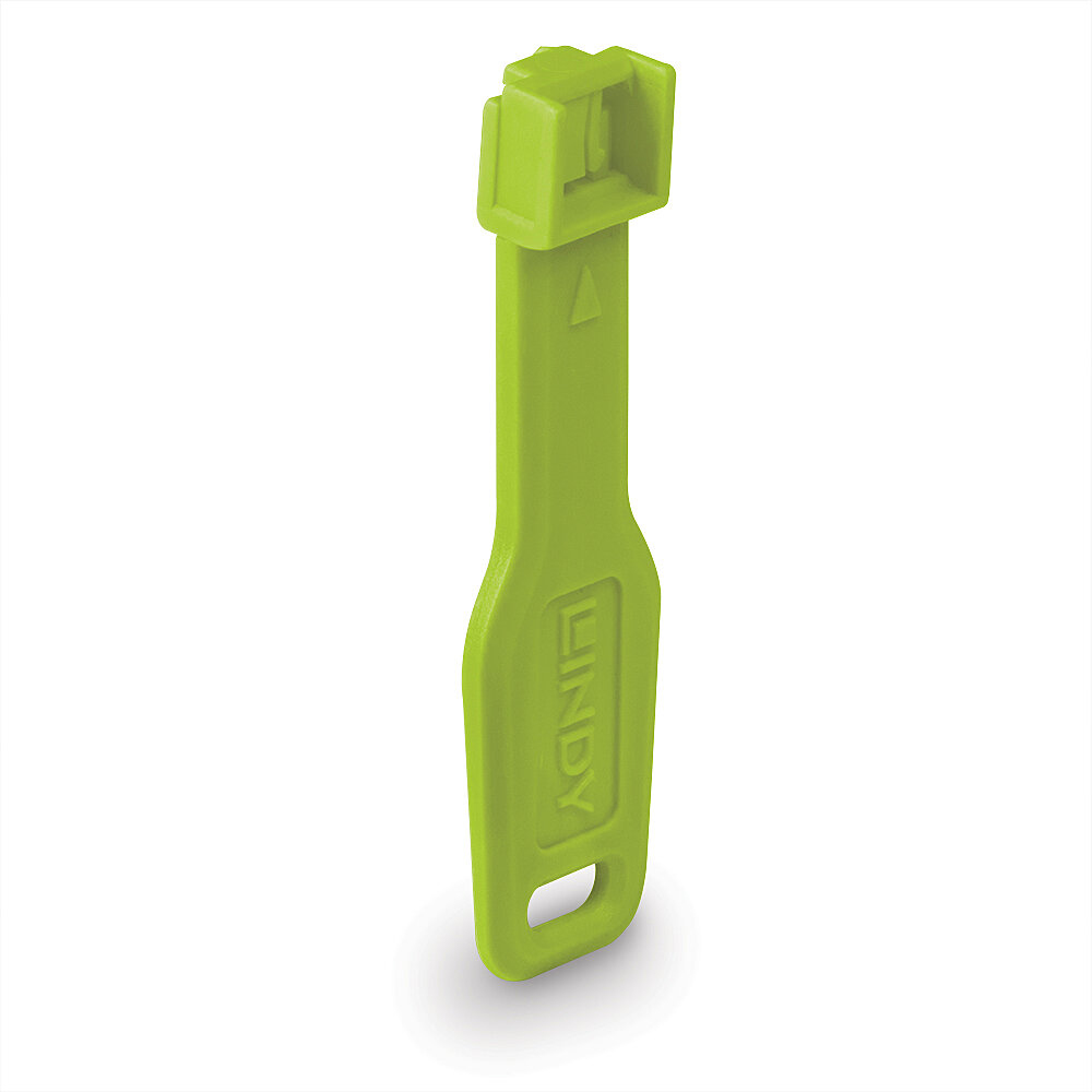 LINDY RJ45 Port Schlösser grün, 10 Stck + 1 Schlüssel