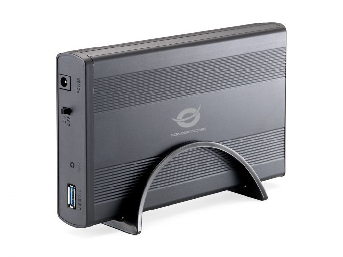 CONCEPTRONIC HDD Gehäuse 3.5"SATA HDD/&shy;SSD USB-A3.0   5Gbs sw ext