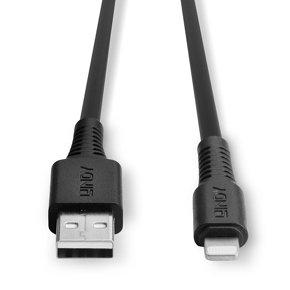 Lindy 31322 Lightning-Kabel 3 m Schwarz