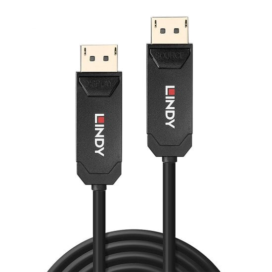 LINDY 50m Fibre Optic Hybrid DisplayPort 2.0 UHBR10 Kabel