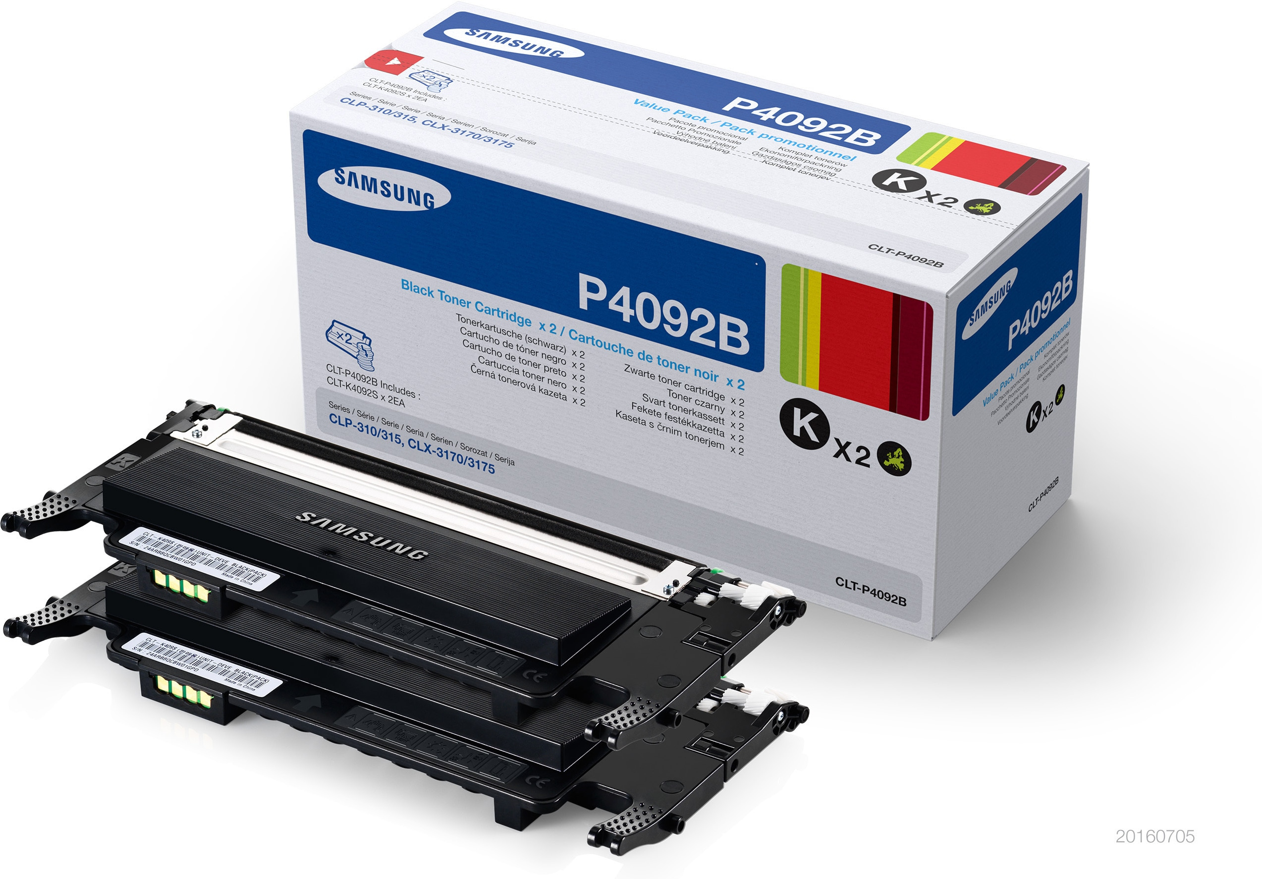 HP ersetzt Samsung CLT P4092B 2er Pack Schwarz Tonerpatrone Toner HP