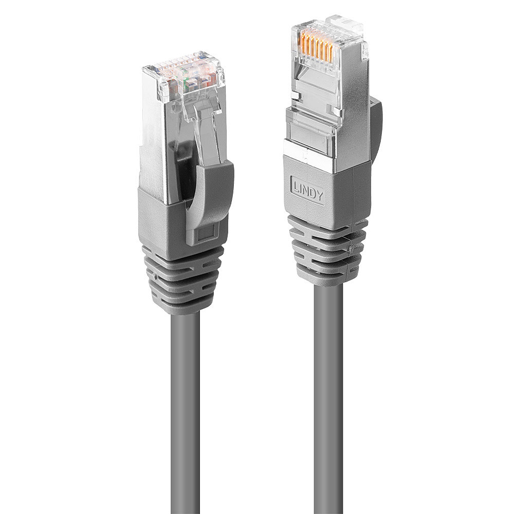 LINDY Patchkabel Cat6 SSTP / S/FTP PIMF grau 0.30m Patchkabel RJ45