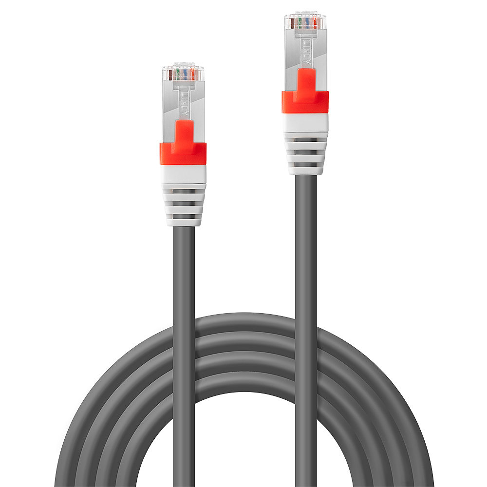 LINDY Patchkabel Cat6(A) SSTP / S/FTP PIMF grau 10m 10Gbit