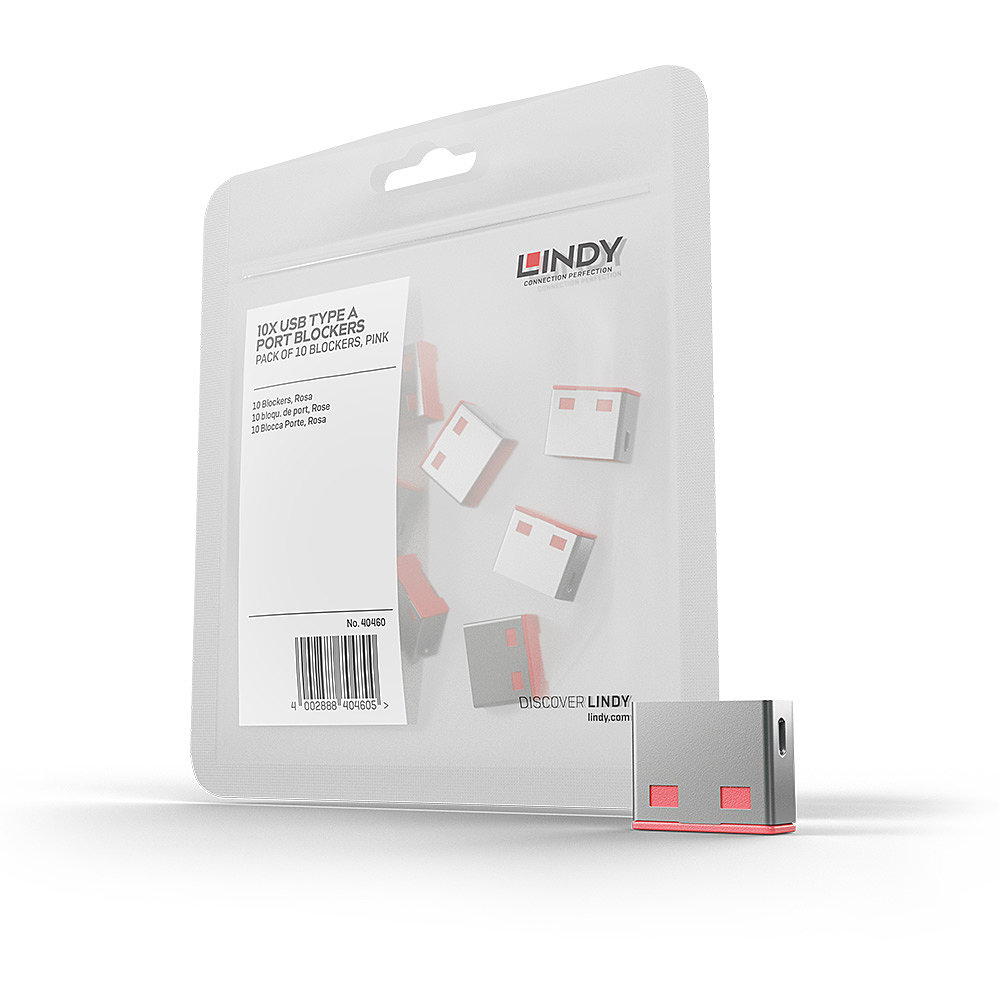 LINDY USB Typ A Portschlösser 10xPink Erweiterung für 40450