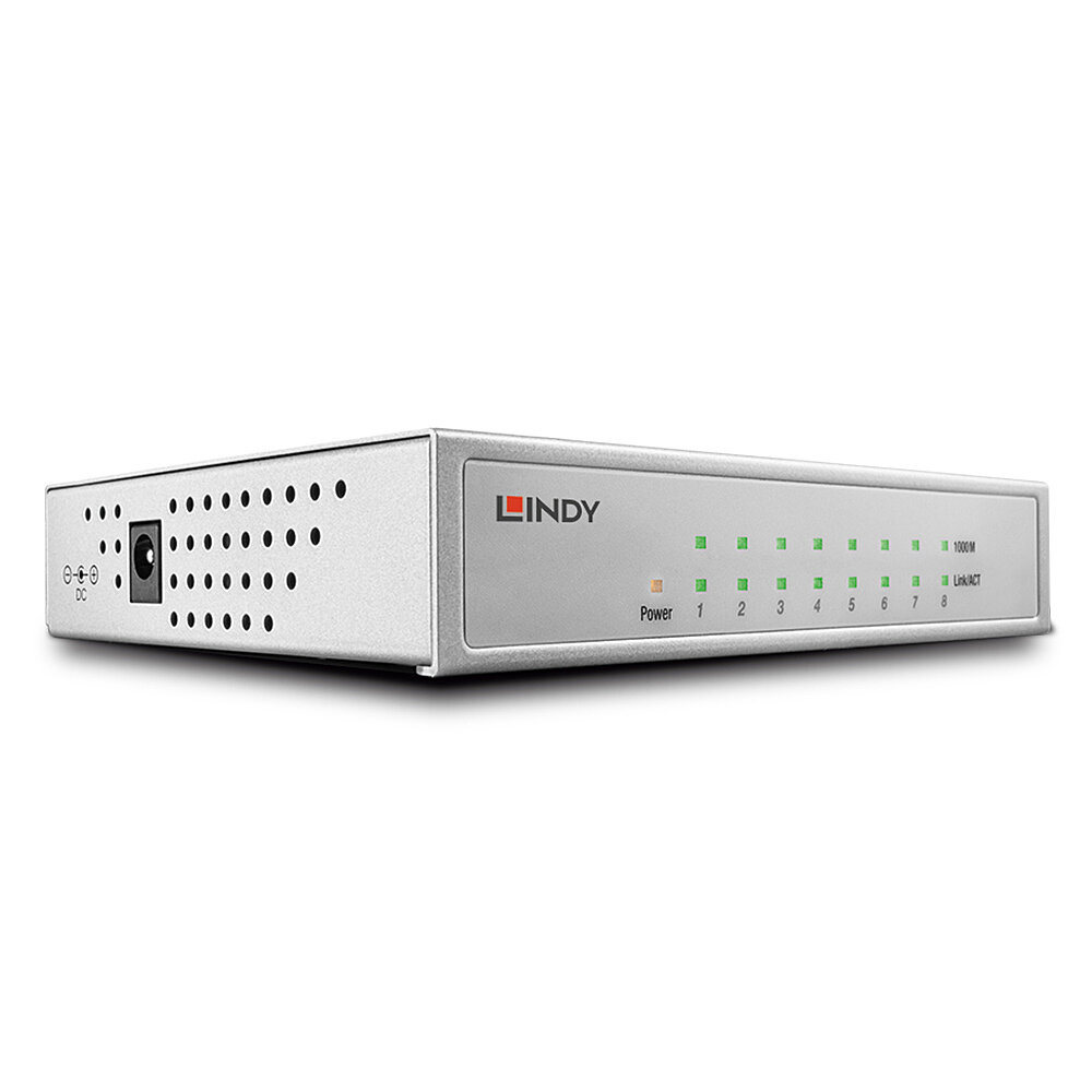 LINDY Switch 8-Port Gbit Metall schwarz Switche