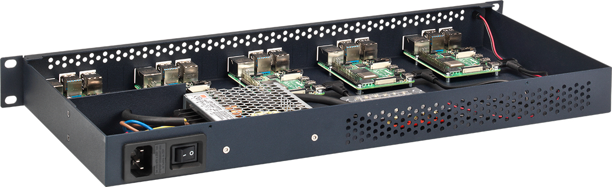 Rackmount.IT Kit for Raspberry Pi4 with P/S for max. 5 units