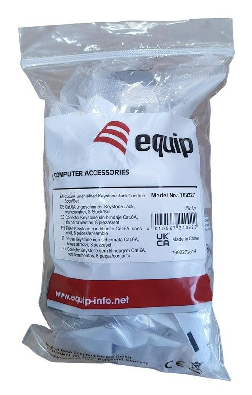 Equip Keystone-Koppler ungeschirmt Cat6A 8Stk ws