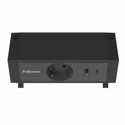 Fellowes Strommodul Schreibtisch 1xSteckdose,USB-A,USB-C sch