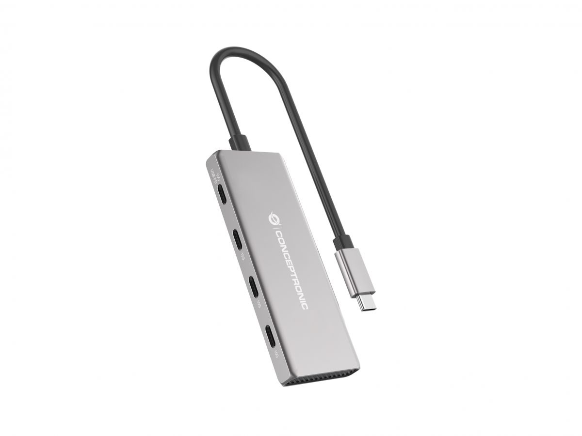 CONCEPTRONIC  4-1 Dock USB-C->3xUSB-C/&shy;100WPD         25cm gr