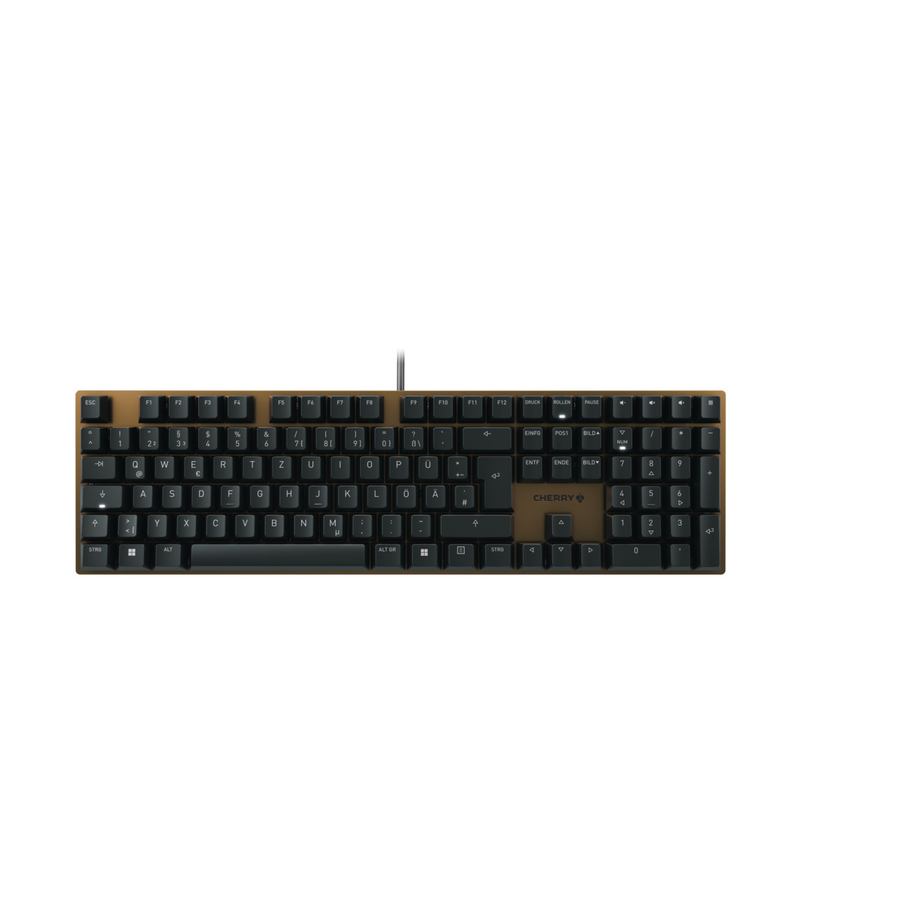 CHERRY KC200MX Tastatur Wired DE 1.60m MX braun sw/­br CHERRY KC200MX Tastatur Wired DE 1.60m MX braun sw/­br
