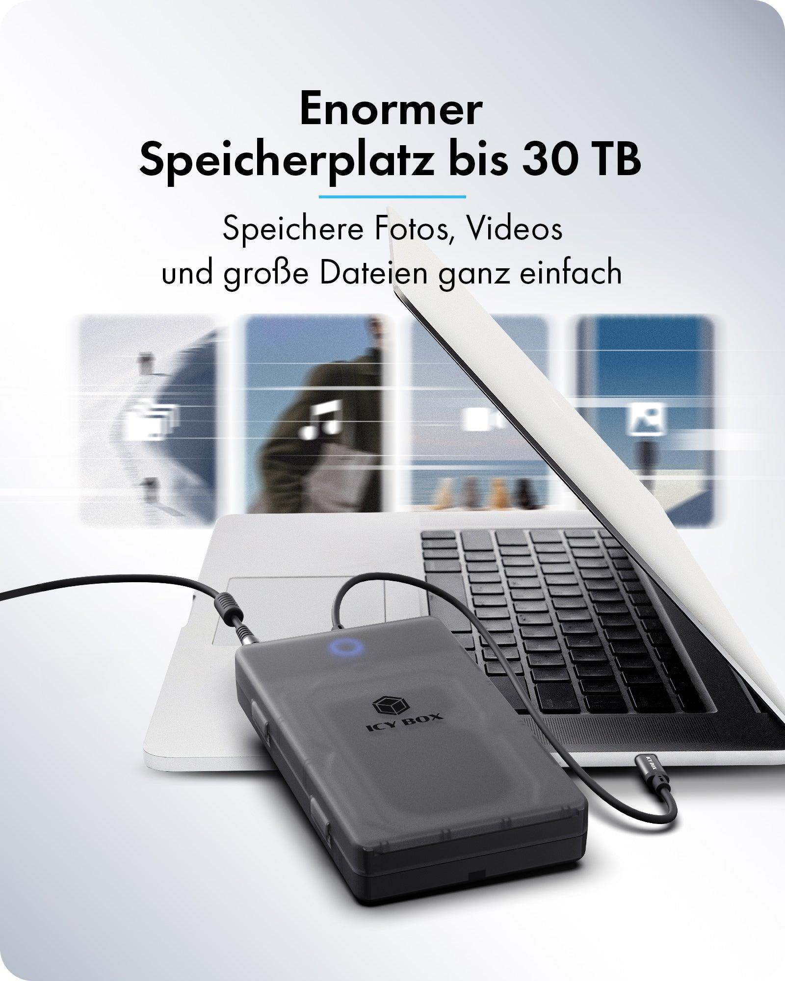 Geh. IcyBox Spade Base 388 für 2,5"/3,5" SATA SSD/HDD