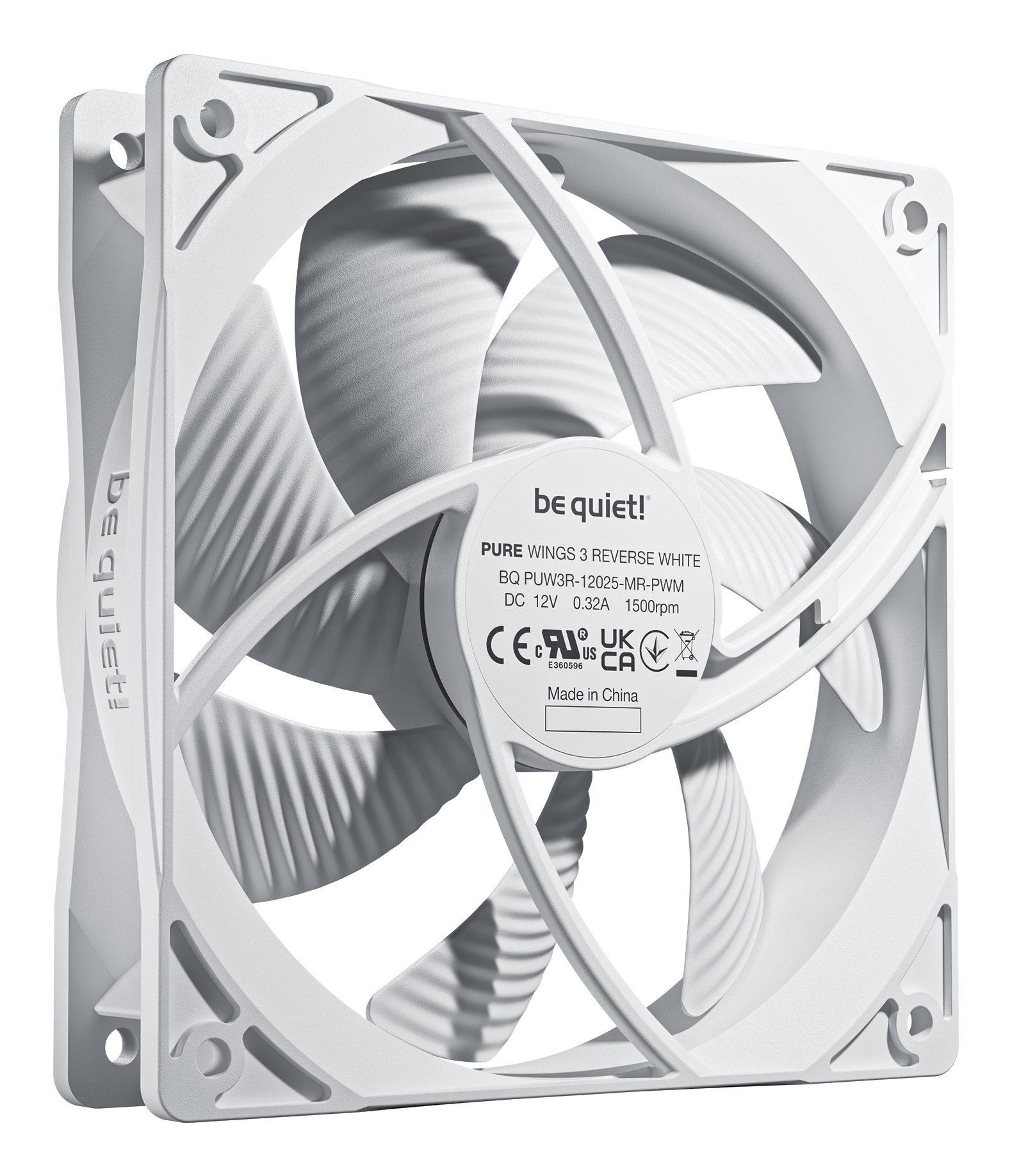 be quiet! Lüfter 120mm Pure Wings 3 White PWM Reverse 3er