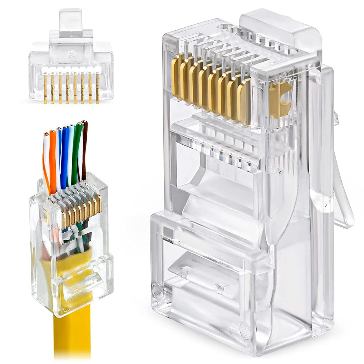 Equip Steckersatz Cat6 RJ45 UTP ungeschirmt 100Stk transpare