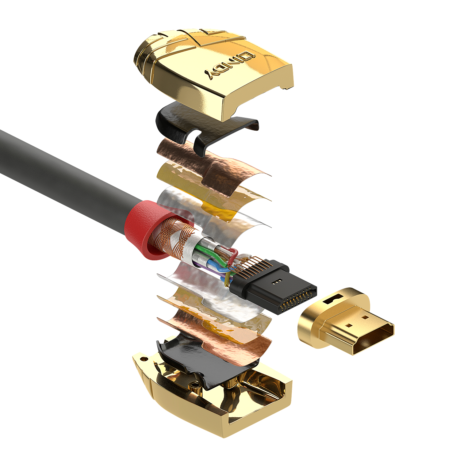 LINDY HDMI Kabel 4K60Hz Gold Line 15m