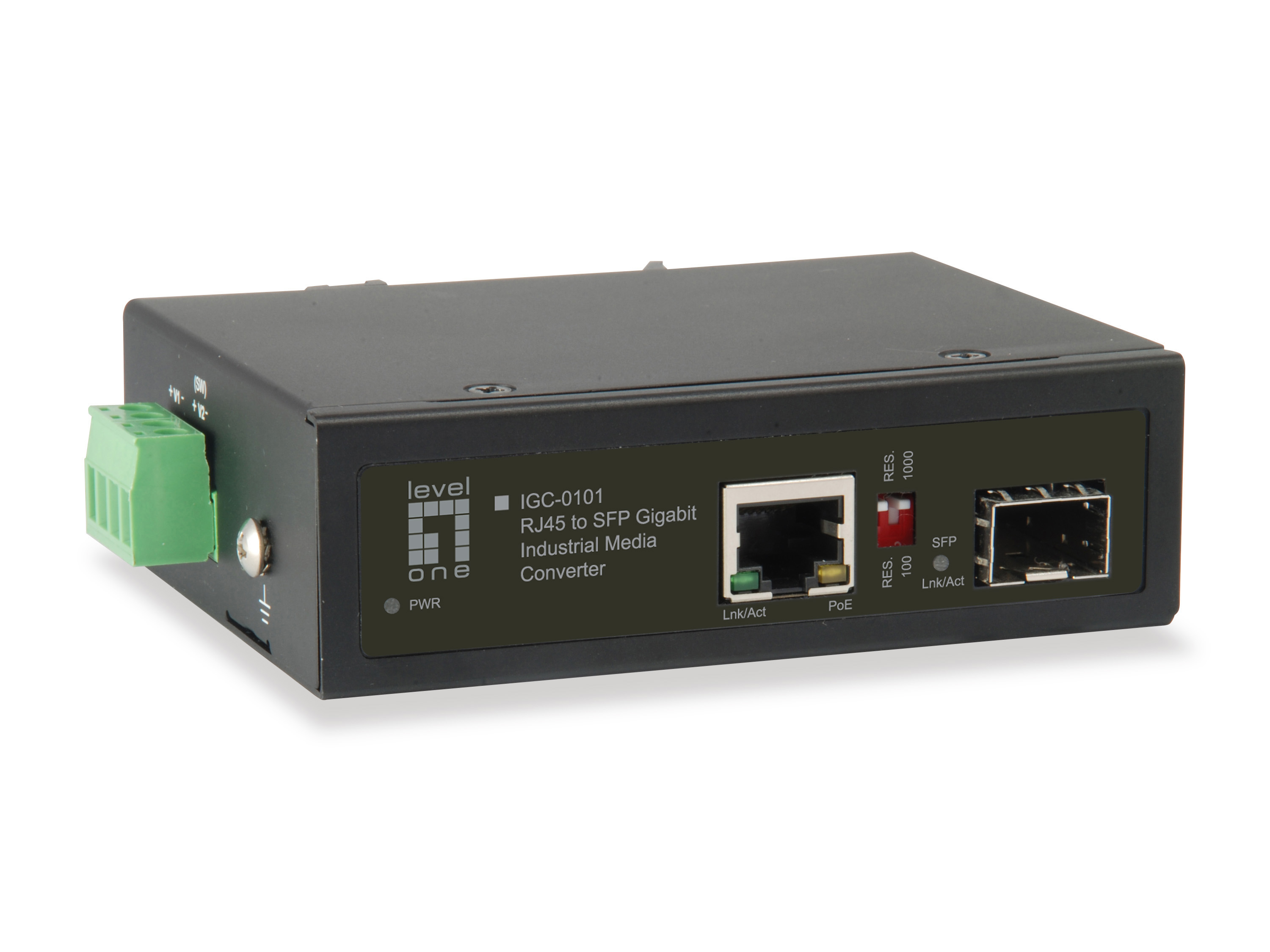LevelOne Media Konverter RJ45->SFP GE PoE/­Industrial LevelOne Media Konverter RJ45->SFP GE PoE/­Industrial