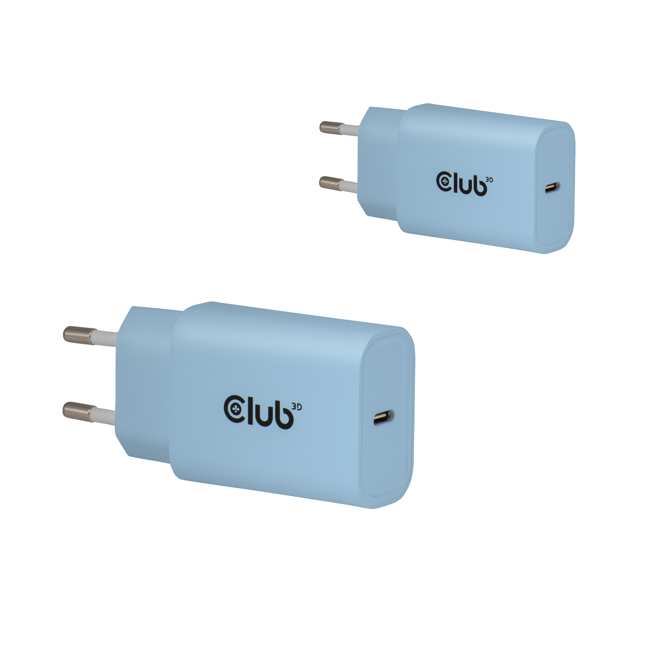 Club3D Lifestyle Ladegerät USB-C 30Watt, 2Stk blau retail