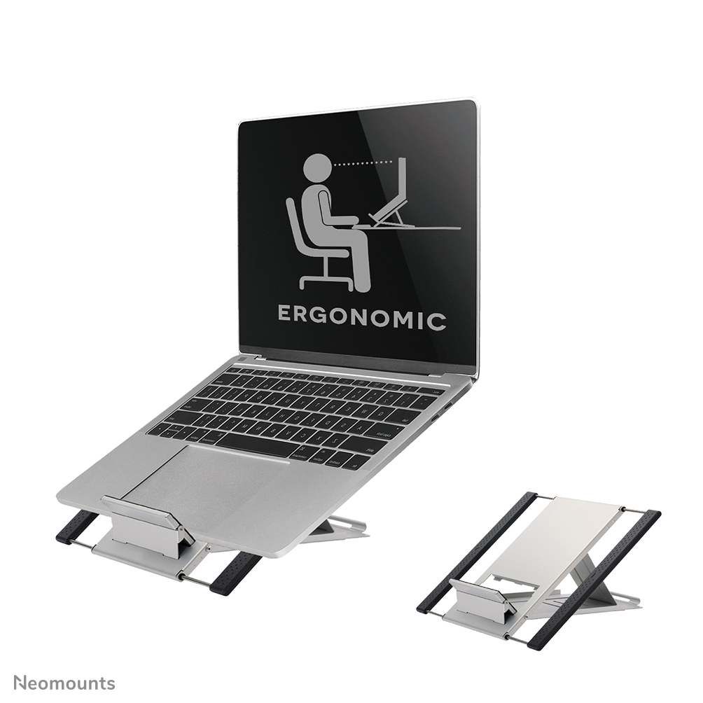 Neomounts Deskstand Laptop/&shy;IPAD-Ständer silber