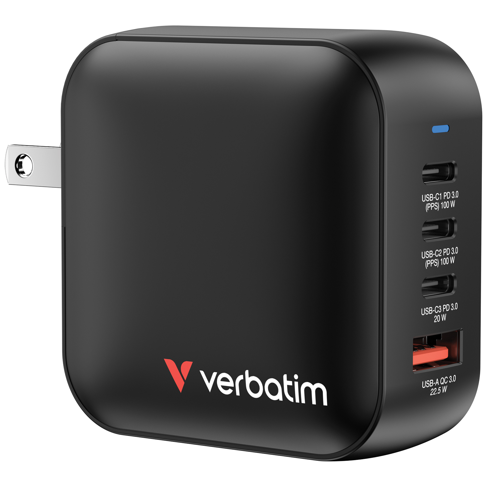 Verbatim Mini GaN Charger 4 Port 100W (EU/UK/US)