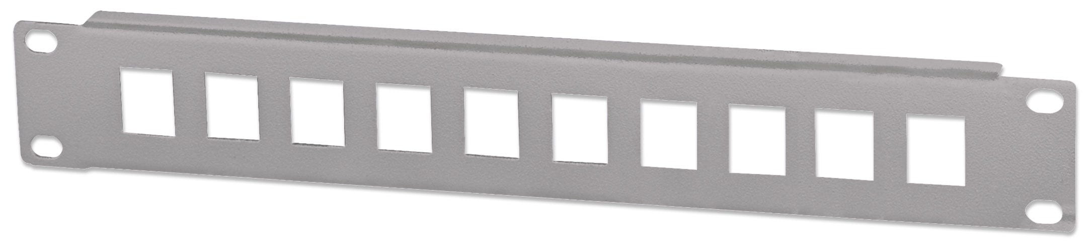 INTELLINET 10-Port Patchpanel unbestückt 10" 1 HE grau