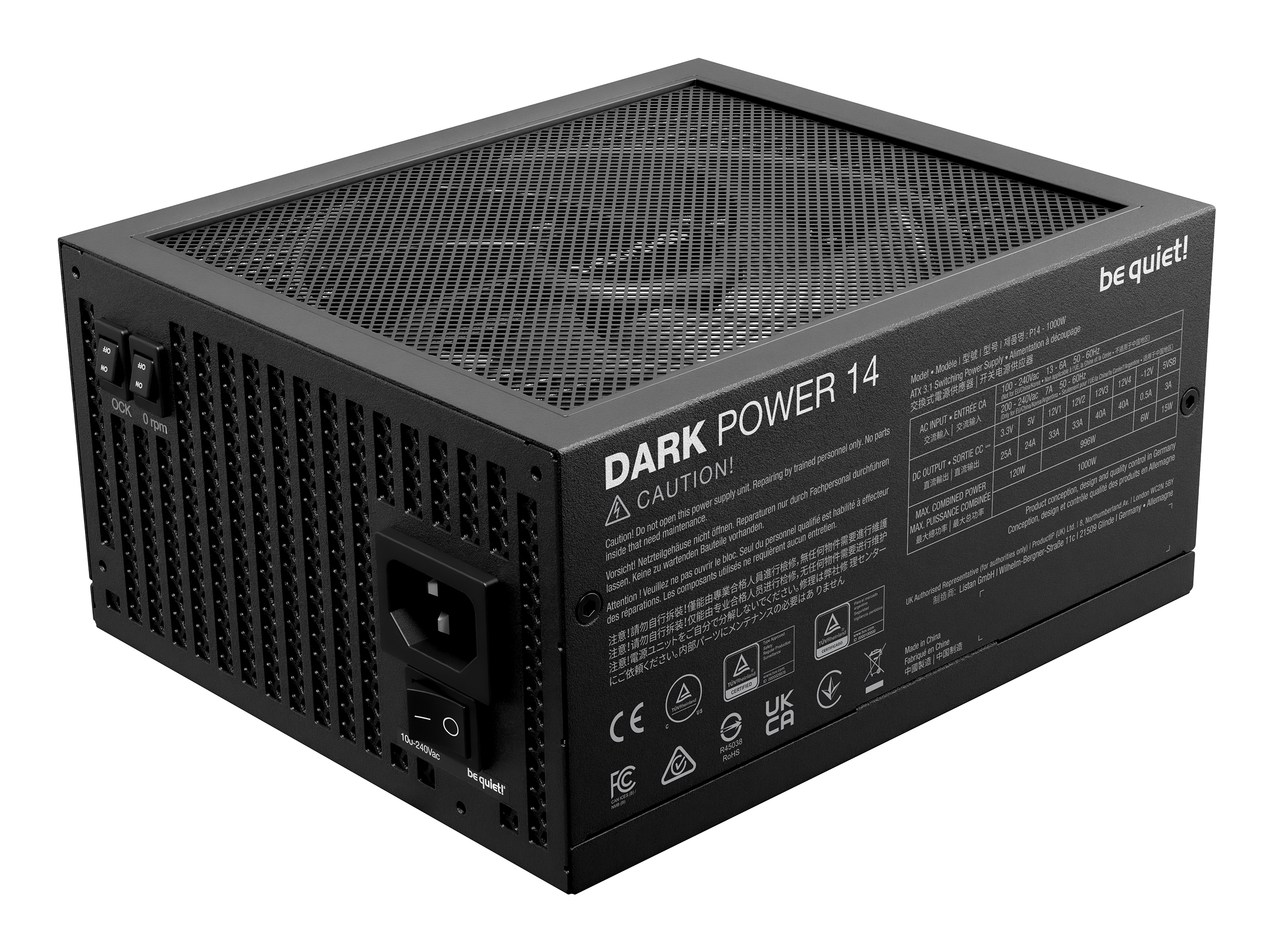 be quiet! Netzteil Dark Power 14 1000W Modular 80+ Tit Netzteile PC