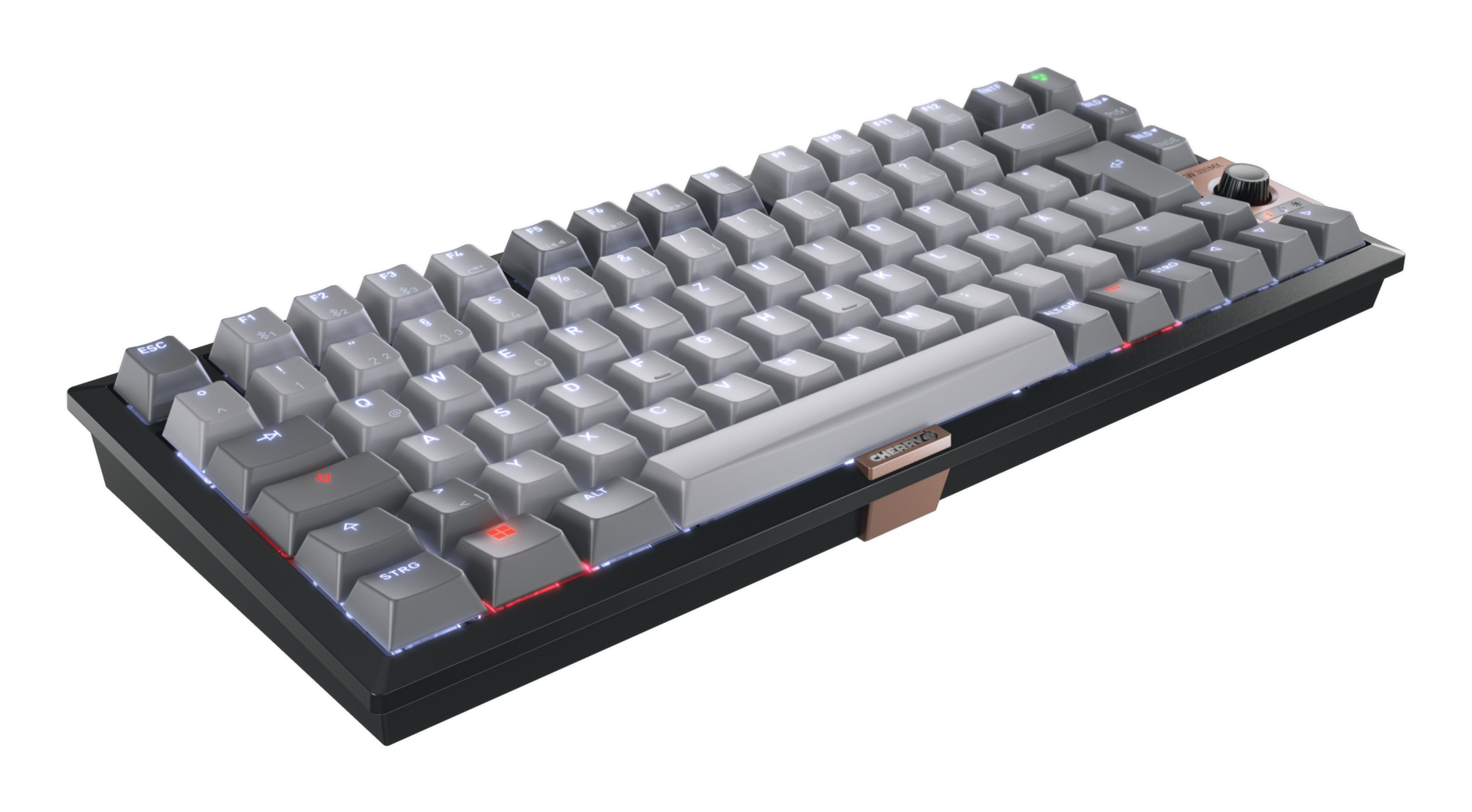 CHERRY KW300 MX Wireless Tastatur DE MX rot TKL 75% sw Mäuse & Tastaturen