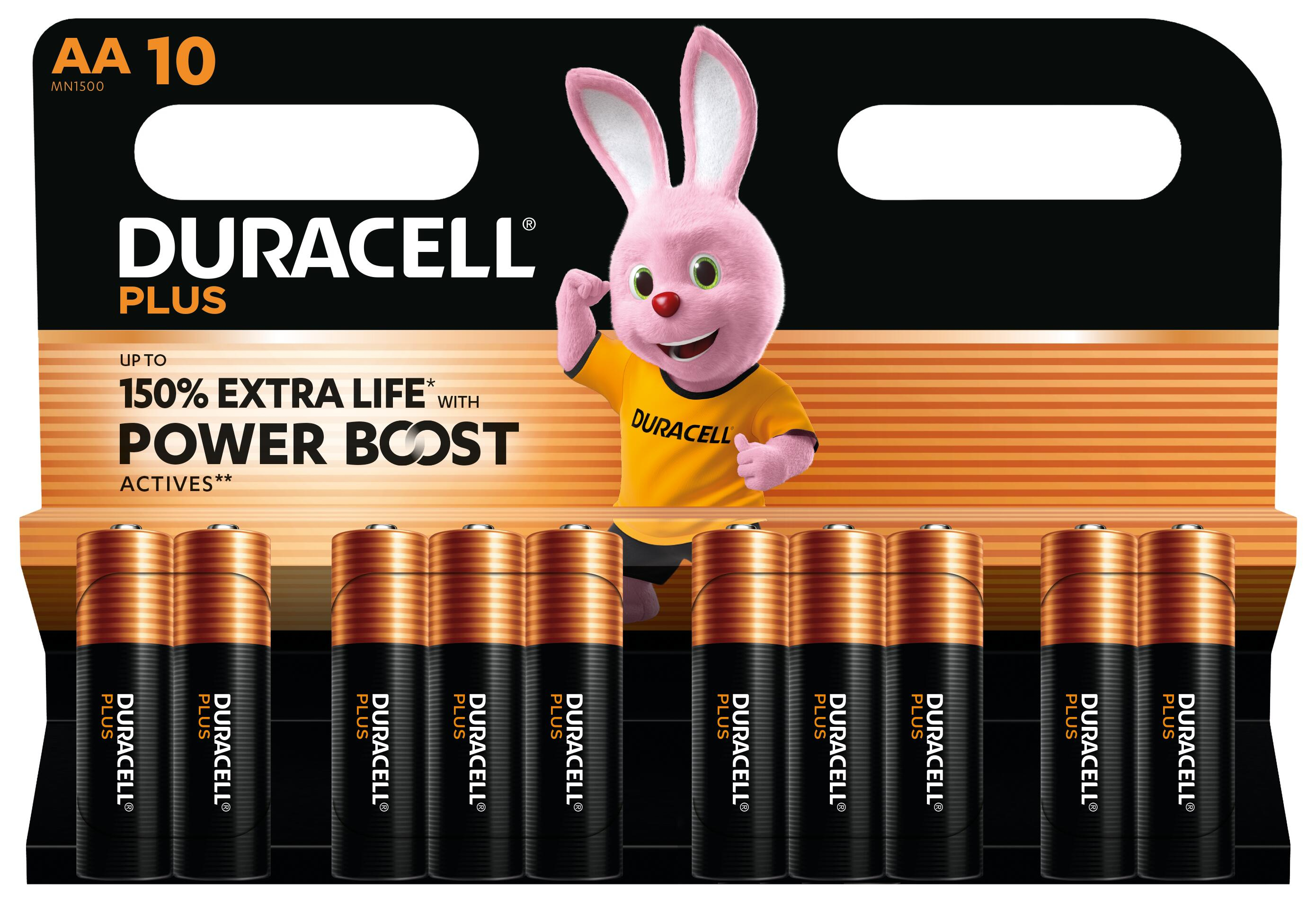 Duracell Plus Power Boost Mignon (AA)-Batterie Alkali-Mangan 1.5 V 10 St.