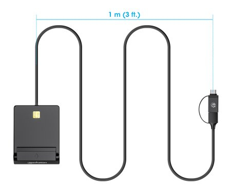 MANHATTAN Chipkartenleser mit USB-C / USB-A Kombo-Stecker