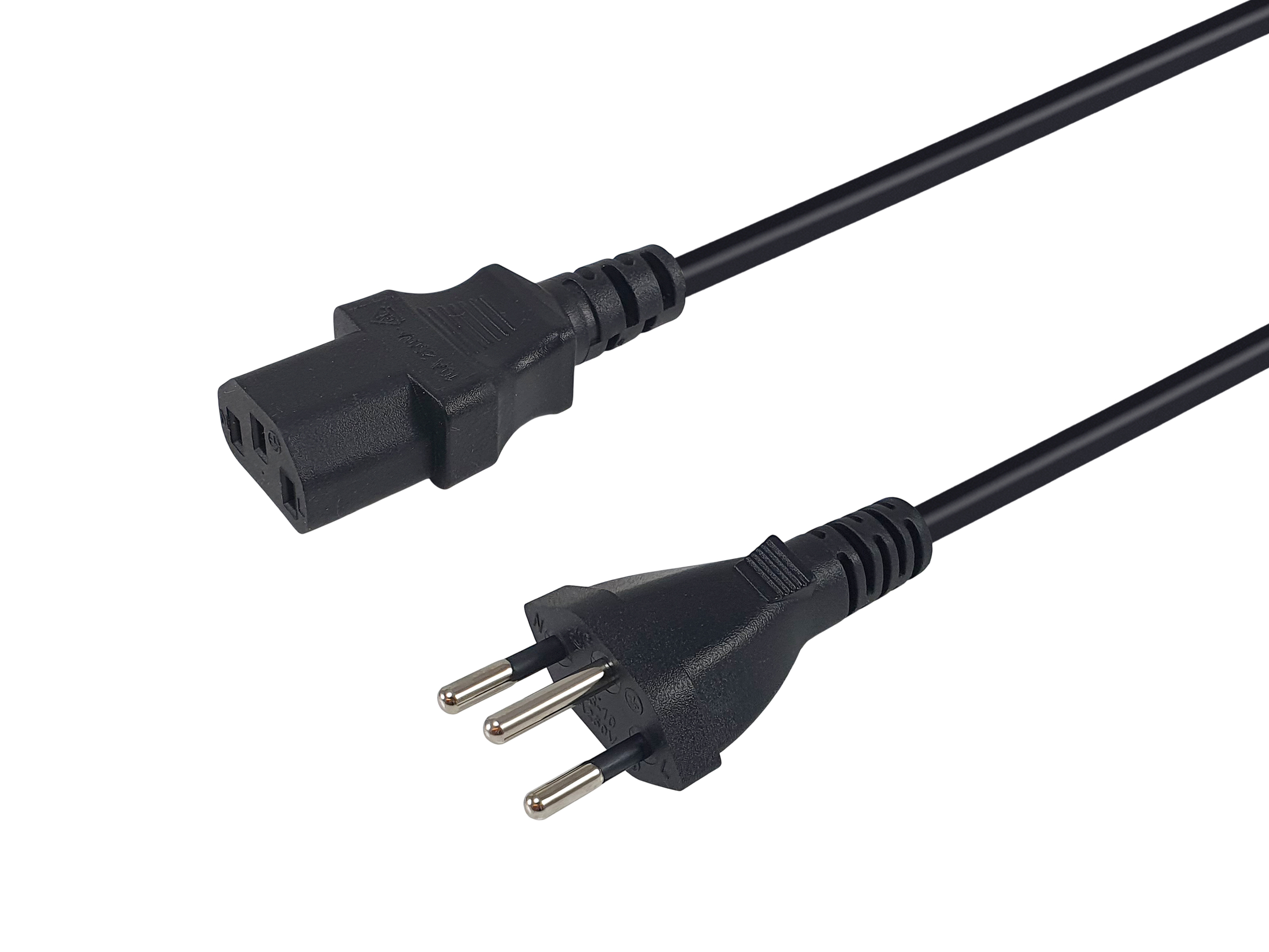 Equip Stromkabel C13 ->T12 Bu/St schwarz 3.00m PVC